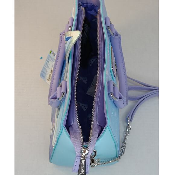 Loungefly Disney Frozen Shoulder Bag - Blue and Purple - Picture 4 of 7